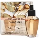 Bath and Body Works VANILLA BIRCH Wallflowers Fragrance Refills, 2-Pack, white, 1.6 Fl Oz, 1