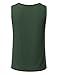 DRESSIS Women's Basic Soft Pleated Scoop Neck Sleeveless Loose Fit Tank Top OLIVE M