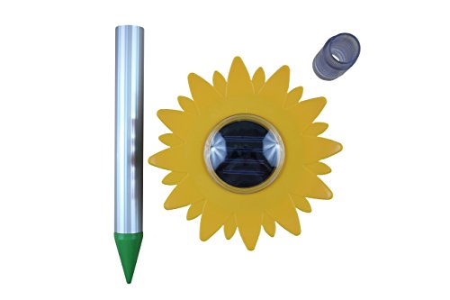 Mole Repeller UltraSonic Solar - Voles, Shrews, Gophers Repellent Flower