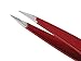 Tweezerman Stainless Steel Point Tweezer, Signature Red