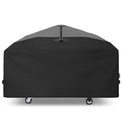 Unicook 75 Inch Griddle Cover for Blackstone 36 Inch Cooking Station with Hood, Large Flat Top Grill Cover with Sealed Seam, Heavy Duty Waterproof, Includes Support Pole