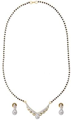 Taashya Traditional Golden & Silver Women's Indian Mangalsutra set Bridal Wedding Jewellery