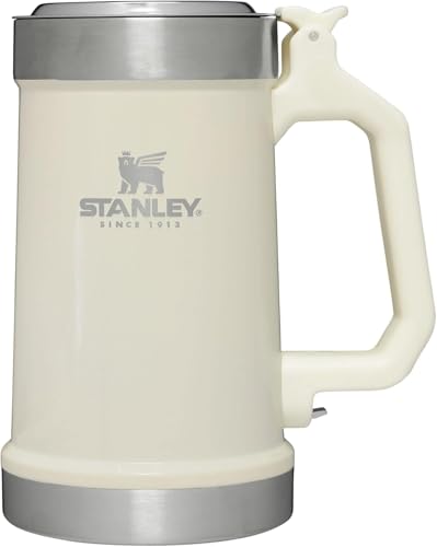 STANLEY Classic Bottle Opener Beer Stein 24 oz | Flip Up Lid and Heavy Duty Handle with Built In Bottle Opener | Insulated Stainless Steel Beer Mug | BPA-Free | Frost Gloss Image