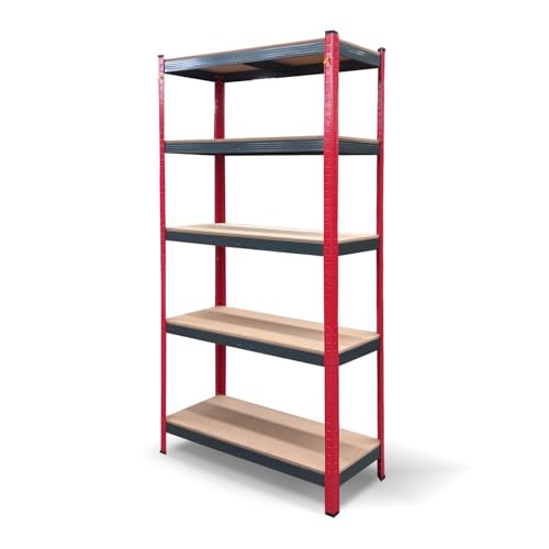 Catter House Étagère métallique Rack Cargo Advance 90-90 x 40 x 180 cm Étagère modulaire en Acier galvanisé et MDF avec étagères de Hauteur réglable et supporte jusqu'à 1500 kg de Charge