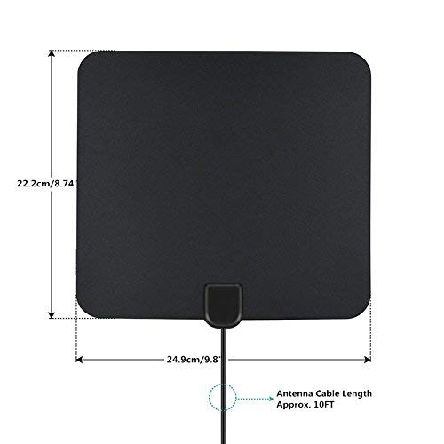TV Antenna 4K Amplified Digital TV Antenna 50 Miles Range with 13 Foot Coax Cable - HDTV Amplifier Support 4K 1080P