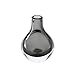 CASAMOTION Home Decor Accent Vase Hand Blown Art Solid Color Glass Bud Vase, Smoke