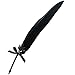 AWESOME Vintage Feather Quill Pen Deluxe Natural Swan Fountain Pen Nib Calligraphy Writing Quill Pen 9 Colors | Black