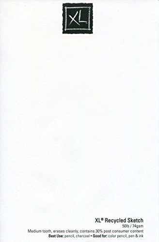 Canson XL Series Recycled Paper Sketch Pad, Fold Over, 50 Pound, 18 x 24 Inch, 50 Sheets