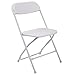 JAXPETY 20 PCs Commercial Plastic Folding Chairs Stackable Wedding Party Event Chair (20-Pack, White)