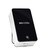 MeMeDa Portable Handheld Mini Air Conditioning Cool Cooling Fan Travel USB Chargeable No Leaf Fan Air Conditioner Cooling Small Fan in Summer Women Girl Gift Present (Black)
