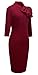 Homeyee Women's Vintage Bowknot 3/4 Sleeve Party Dress B244 (M, Red)