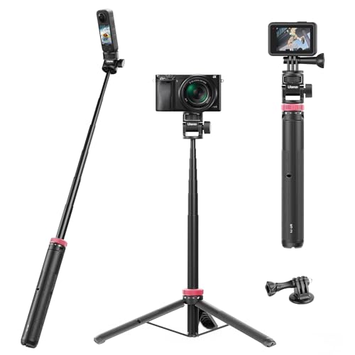 ULANZI Select 59in Selfie Tripod for Camera - MT-71 Invisible Long Extendable Selfie Vlog Handle Portable Lightweight Tripod Stand 7 Sections for Action Cameras