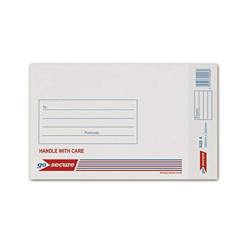 GoSecure Bubble Envelope Size 4 Internal Dimensions 170x245mm White (Pack of 100) KF71449