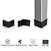 uxcell Furniture Angle Iron Foot Pads L Shaped Rubber Leg Covers Protectors 40 x 40mm 10 Pcs Black
