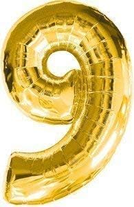 Gold 40inch Number 9 'nine' foil balloon