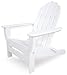 POLYWOOD AD7030WH Classic White Oversized Curveback Adirondack Chair