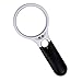 Magnifying Glass, LifeBee 3 LED Light Handheld 3X 45X 2 Lens Reading Magnifying Glass Jewelry Loupe with AAA Battery-Powered for Reading, Low Vision, Jewelry Evaluating, Craft and Hobby