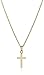 Amazon Essentials Children's 14k Gold Filled Polished Cross Pendant Necklace, 13