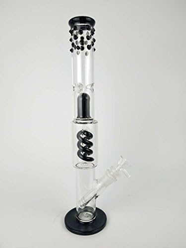Stained glass 36cm high, 18mm/14mm connection Hand-made… (black)