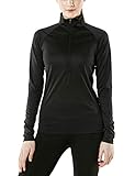 TSLA Women's Half Zip HyperDri Track Pullover Running Cool Dry Active Sport Shirt Top