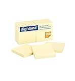 Highland Notes, 3 x 3-Inches, Yellow, 12-Pads/Pack (2, 3 in x 3 in)