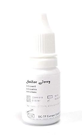 SAILOR JERRY Extra Weiß 10ml - deutsche Tattoofarbe mit Zertifikat - INKgrafiX WHITE IG03928 Tattoo INK Weiss Extraweiß