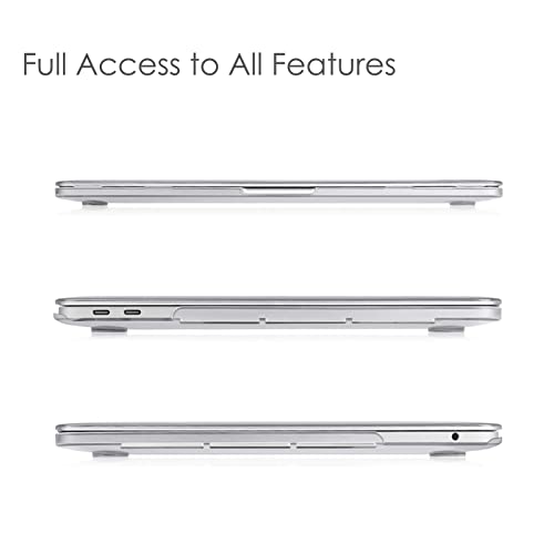 FINTIE Case Compatible with MacBook Pro 13 inch M2/M1 (2022-2016) A2338/A2289/A2251/A2159/A1989/A1706/A1708, Ultra Thin Hard Shell Protective Snap Cover, Crystal Clear