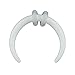 One Acrylic Pincher: 14g White (SOLD INDIVIDUALLY. ORDER TWO FOR A PAIR.)