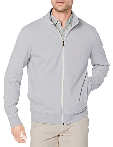 Amazon Essentials Men's Full Zip Mock Neck French Terry Sweatshirt, Lightweight…
