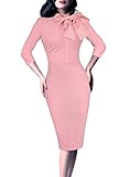 VfEmage Women's Celebrity Vintage Bowknot Party Cocktail Stretch Bodycon Dress