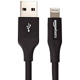 AmazonBasics Lightning to USB A Cable, Advanced Collection, MFi Certified iPhone Charger, Black, 3 Foot, 2 Pack