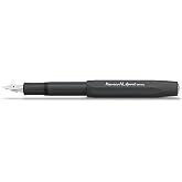Kaweco AL SPORT Fountain Pen Black I Premium Aluminum Reservoir Pen for Ink Cartridges 13 cm I Nib: M (Medium)