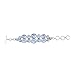 Natural Moonstone 925 Silver Plated June Birthstone Link Bracelet for Women - White Gemstones Vintage Style Adjustable Statement Jewelry Bracelet - Gifts for Mom Wife Sister