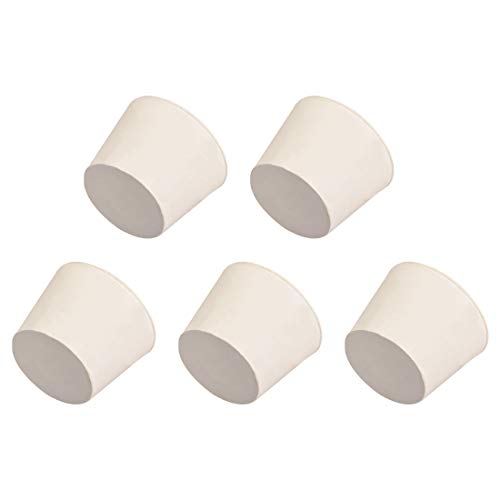 uxcell White Tapered Shaped Solid Rubber Stopper for Lab Tube Stopper Size 34-42mm 5Pcs at Amazon