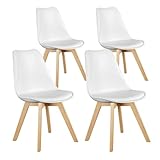Sweetcrispy Dining Chairs Set of 4, Kitchen Room PU