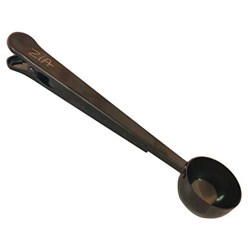 Zia Coffee Scoop Clip, 2 in 1 Long Handle Tablespoon Stainless Steel