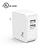 iXCC UL Certified 2 Port Wall Charger, 24W/4.8A Optimal Dual USB Charging Port Universal Charger Adapter for iPhone 7 / 6s Plus, iPad Air Mini 3, Galaxy S Note Series, LG, etc - White