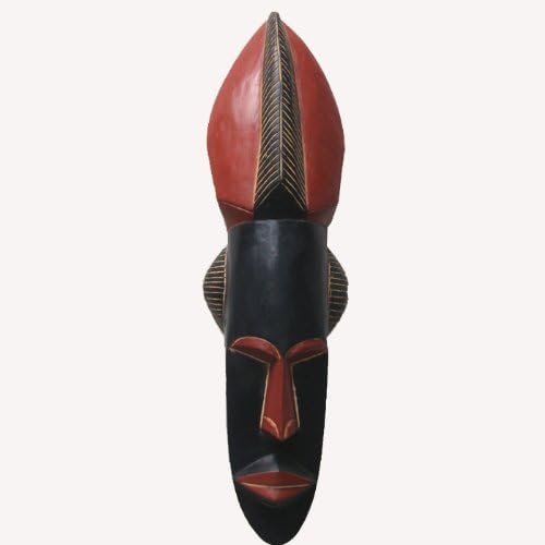 African Obarima Sese Wood Mask - Handmade in Ghana