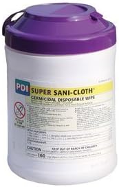 Super Sani-Cloth PT# Q55172- Disinfectant Wipes Alcohol 6 X 6-3/4 Inch, 160 Count Canister