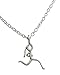 Thimbleful Threads Stick Figure Running Girl Necklace, Runner Necklace, Run
