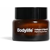 Bodylife Collagen Vitamin C Eye Cream,Age Correcting Eye Cream,Collagen Caffeine Reduce Wrinkles with Vc Peptide for Wrinkles Dark Circles Puffiness Fine Lines-1.06oz