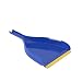 Superio Clip-On Dustpan - Heavy Duty Blue Plastic, Easy Grip Clip On Dust Pan with Rubber Edge, Detailed Sweeping Debris, Fits Standard Brooms Home & Commercial Dusting & Cleaning Tool