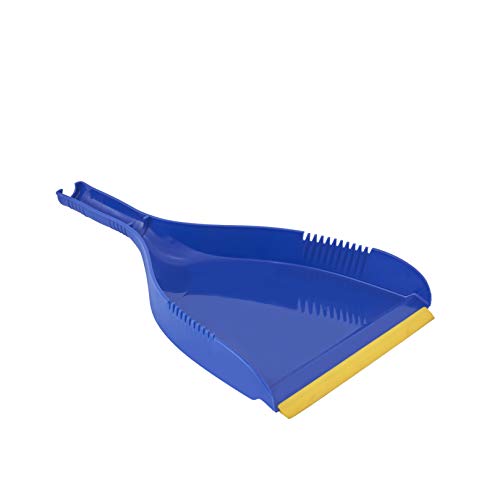 Superio ClipOn Dustpan Heavy Duty Blue Plastic, Easy Grip Clip On