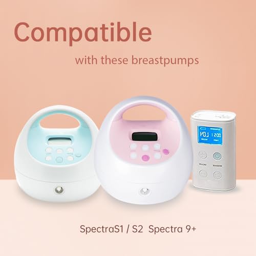PumpMom-us Spectra Breast Pump Parts Replacement Duckbill Valves, Tubes & Backflow Protection Membrane for Spectra S1 S2 9 Plus Breast Pump