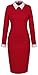 HOMEYEE Women's Celebrity Turn Down Collar Business Bodycon Dresses