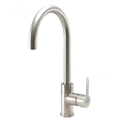 Stainless Steel Kitchen Tap Single Lever Handle One Hole Brushed