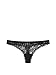 Victoria's Secret Cotton Lingerie Allover Lace Thong Panty Black