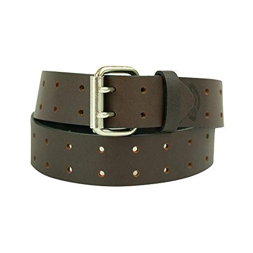 Dickies Men's Leather Double Prong Belt Petite Fashion