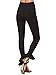 SweatyRocks Women's Casual High Waist Leggings Ruffle Hem Stretchy Work Pants Black L