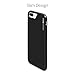 iPhone 8 Plus Case / iPhone 7 Plus Case, CaseCrown Lux Glider Case (Jet Black) w/ Glossy Finish & Felt Interior